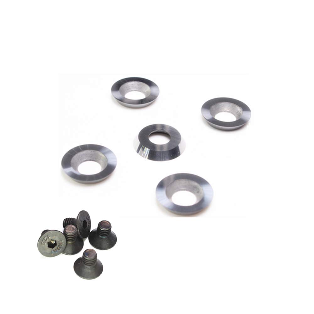 Carbide Round Lathe Tools Spealloy 15MM Ci0 Round Carbide Easy Wood Tools Replacement Cutter for Full and Pro Size Finisher Hollower Lathe Woodturning Tools Ci0, 5pcs with Screws