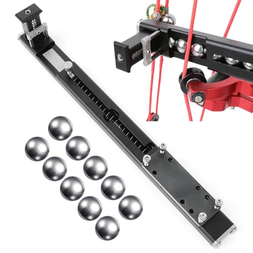 HNZMDY Lanzador de Bolas de Acero para Arco Compuesto de Doble Uso, con Sistema de alimentación automática y 10 Bolas de Acero de 12 mm para Caza al Aire Libre y práctica con Blanco.