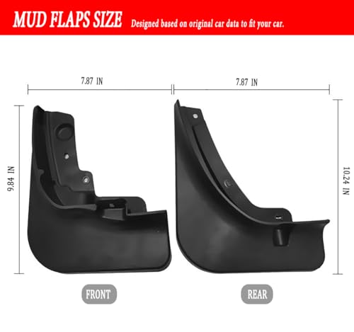 Image of Mud Flaps Mud Guards Fit for 2021 2022 2023 2024 HAVAL Jolion, Front & Rear Mud Splash Guards Accessories - 4 Pc, Black