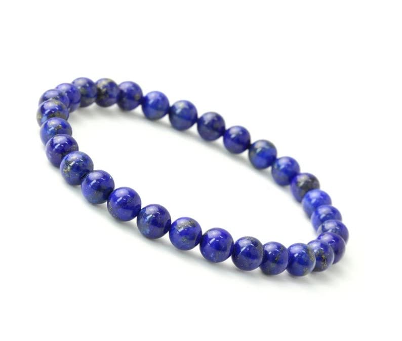 Bracelet lapis lazuli 6mm perles de méditation bien-être et équilibre LKBEADS