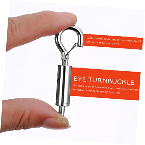 Healeved 12pcs Cable Guide Turnbuckle Wire Rope Turn Buckle for Suspensions Eye Turnbuckle Hooks Ceiling Hooks Heavy Duty miniatura 6
