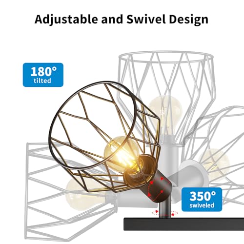LVWIT Ceiling Lights,Ceiling Spotlights,Industrial 5 Way Kitchen Lights Ceiling,Adjustable E14 Black Ceiling Spot Lights,Indoor Spot Light for Living Room Lights Ceilings(NO Bulbs) - Cosy Home Interiors LVWIT Ceiling Lights,Ceiling Spotlights,Industrial 5 Way Kitchen Lights Ceiling,Adjustable E14 Black Ceiling Spot Lights,Indoor Spot Light for Living Room Lights Ceilings(NO Bulbs) - Image 5