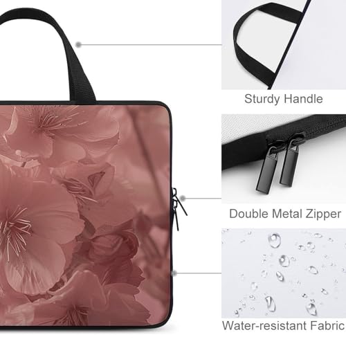 Bolso bandolera para laptop con diseño de flores durazno miniatura 4