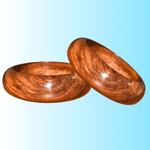 Image of Handcrafted Wooden Bangles Set | Sustainable Natural Wood Jewelry for Women | Stylish & Lightweight Bracelets - Perfect for Christmas Gifts, Winter Fashion & Eco-Friendly Gifting
