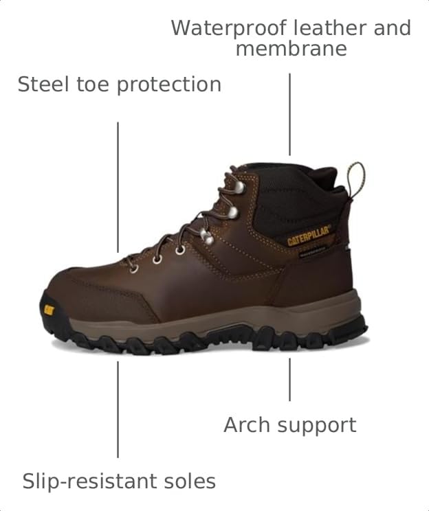 Image of CAT Unisex Adult Threshold Rebound Hiker Waterproof Steel Toe