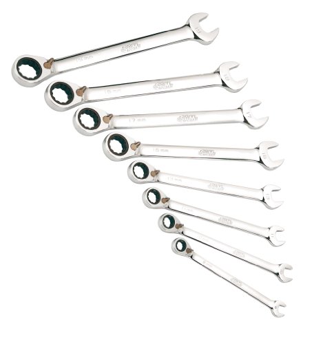 SAM Outillage 50C-J8Z Jeu 8 clés mixtes à cliquet de 8 à 19 mm