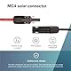 DIGITUS Solarkabel Verlängerungsset – 2 Kabel – 3 m – 4 mm² Leiterquerschnitt – MC4-Stecker – IP65/68 – UV-beständig und wetterfest – XLPO-Mantel – für PV-Solaranlagen – 1x Rot, 1x Schwarz