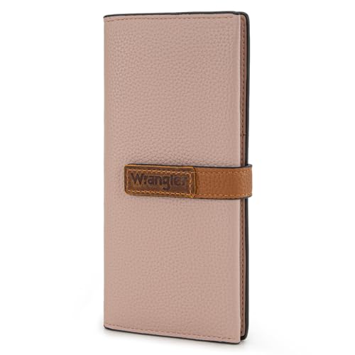 Montana West X Wrangler Slim Thin Wallet Women RFID Blocking Wallets Bifold Clutch Wallets with Zipper Pocket