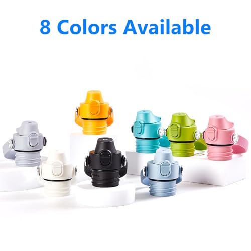 XACIOA Flip Lid for Hydroflask Standard Mouth, Replacement for Hydro Flask Lid, Spout Cap for Narrow Mouth Water Bottle for Simple Modern Iron Flask Accessories, BPA Free, Black - Black