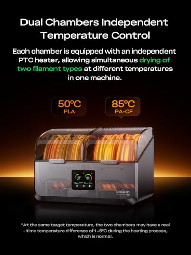 Image of Creality Filament Dryer Box 4 Spools, Space Pi X4 Filament Storage Box, 200W PTC Heats Up to 85C, Dual Heating Chambers, Fast Drying & Moisture-Free Storage, for PLA, PETG, TPU, ABS