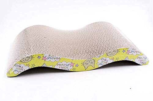 Cat Scratcher, 2 in 1 Cat Scratching Pad Post Bed Lounge Durable Both Sides Available Cardboard with Catnip for Cats Scratching and Relaxing