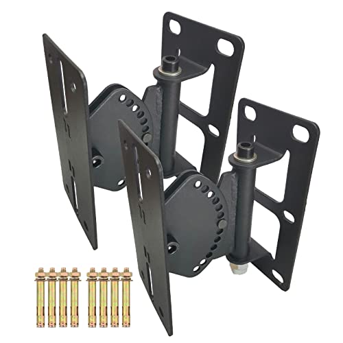 Howonder MY-23 Lot de 2 Supports muraux pour Haut-parleurs- Charge maximale : 45 kg - Convient pour Les Bars, Les églises, Les salles de conférence et Autres endroits - Noir