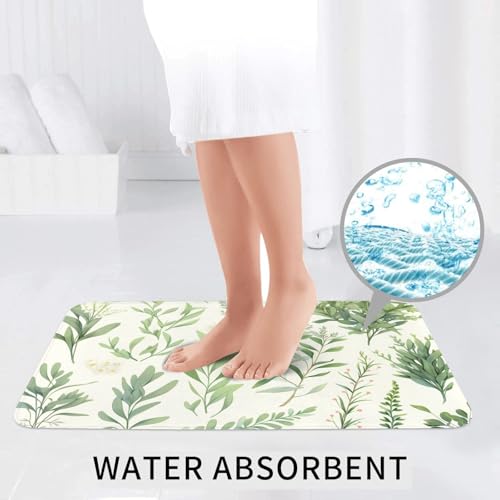Tapis de salle de bain vert à fleurs pour décorer vos toilettes chic et coiffeuse - 7