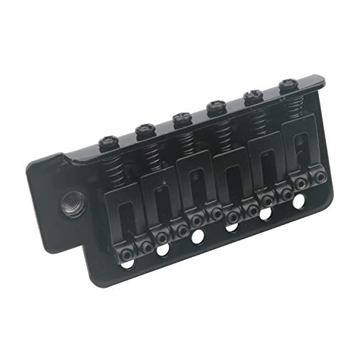 Unxuey Electric Guitar Bridge Tremolo System Set including Diameter 6mm whammy Bar for 6 String Strat Guitar Tailpiece Replacement-Black - Image 3