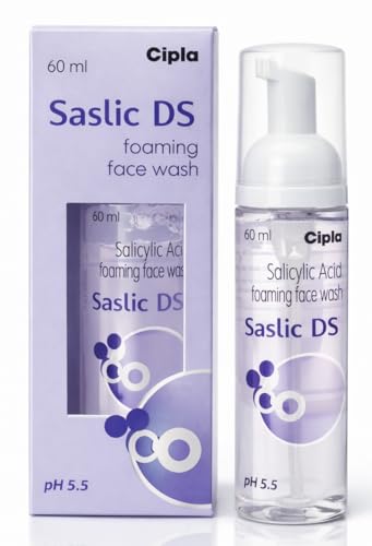 Image of Cipla Saslic DS Foaming Face Wash | 2% Salicylic Acid | Acne Prevention | Pore Unclogging Formula for Clear Skin By Multifly | 60ml