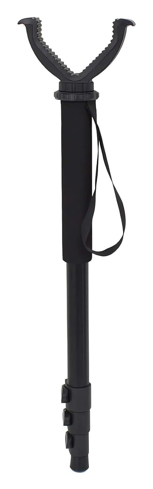 Einbeinstativ Schießstock Jagd | 142cm Zielstock Jagd Einbein | Teleskop Pirschstock mit Hochverdichtetem Schaumstoffgriff | Verdrehbarem Verriegelungsbein - V Yoke Ständer