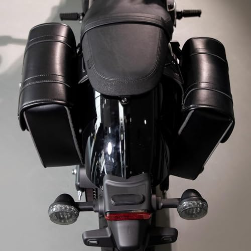 Bolsa trasera para motocicleta para BMW S1000RR S1000R – Fácil instalación, bolsa de cuero, alforjas laterales con mecanismo de cierre, bolsa trasera de almacenamiento miniatura 5