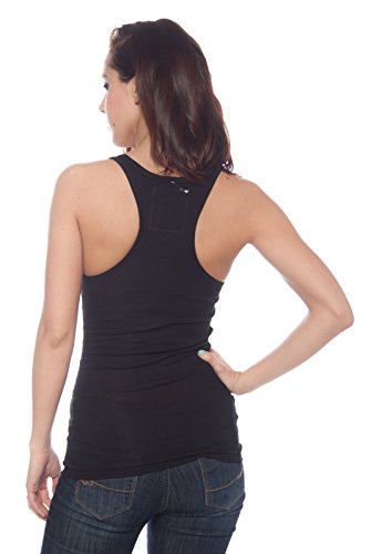 4 Pack Zenana Women's Ribbed Tank Top Med Black, Black, Black, Black4