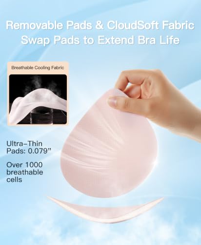 Image of Minimizer Bras for Women Full Coverage Wireless Plus Size Seamless Bralette Removable Pads Comfort 32A-42DD