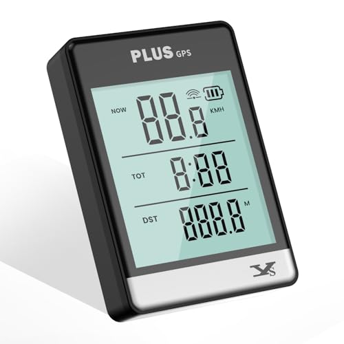 GPS Bike Computer, Wireless Cycling Speedometer Odometer with 3.26' LCD Display, IPX6 Waterproof,...