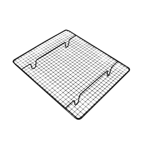 LALADEFIEE Rejilla para Enfriar Pasteles Negra Antiadherente de Inoxidable Resistente y Estante para Hornear y Secar Galletas Accesorio Práctico para Repostería Casa