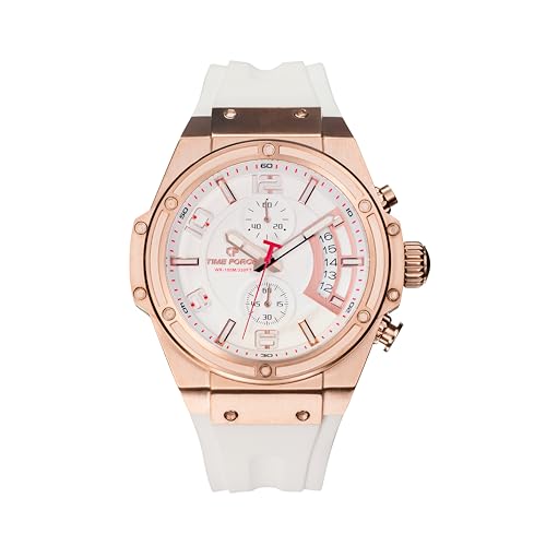 Time Force Vortex - Reloj Hombre Cronógrafo - Cuarzo Japonés VD51 - Acero Inoxidable 316L - Correa de Silicona - Cristal K1 con Tratamiento de Zafiro - Resistente al Agua 10 ATM Time Force Vortex - Reloj Hombre Cronógrafo - Cuarzo Japonés VD51 - Acero Inoxidable 316L - Correa de Silicona - Cristal K1 con Tratamiento de Zafiro - Resistente al Agua 10 ATM
