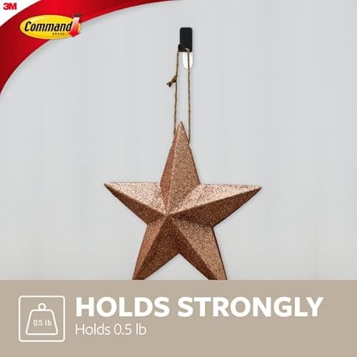 Command Large Wall Hooks, Damage Free Hanging Wall Hooks With Adhesive Strips, No Tools Double Wall Hooks For Hanging Decorations In Living Spaces, 2 Brushed Nickel Plastic Hooks And 2 Command Strips #TOP5