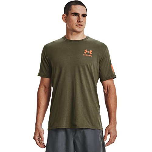 Under Armour Men s New Freedom Banner T-Shirt , Marine Od Green (391) Carolina Blue , Large