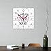 Zyadsinoudor I Wear Pink for Baby PVC Clock Cancer Warrior Pink Ribbon Large Wall Clock 12in Silent Non-Ticking Classic Large Wall Clock Decor for Living Room Bedroom and Kitchen Office