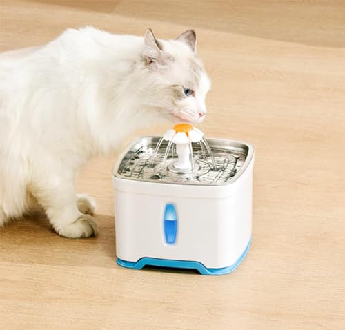 Fuente automática para gatos de acero inoxidable 2.5L miniatura 7