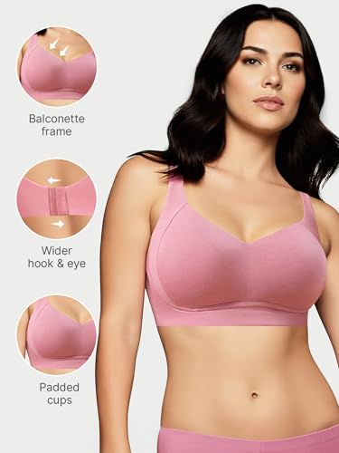 Image of Enamor Bamboo Cotton A077, Side Support, Everyday Women's T-Shirt Bra - 3X Softer, 4X More Absorbent, Antimicrobial, Padded, Wirefree, Full Coverage