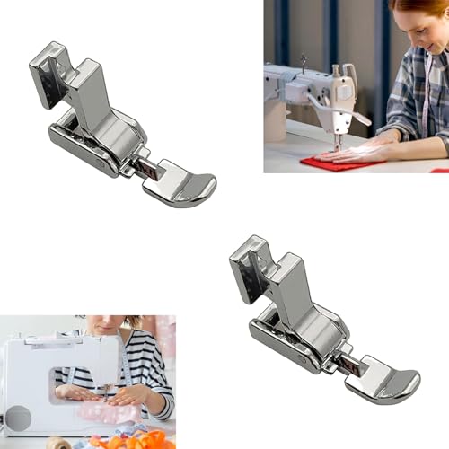 Pie prensatelas para cremallera, 2 piezas para máquina de coser miniatura 5