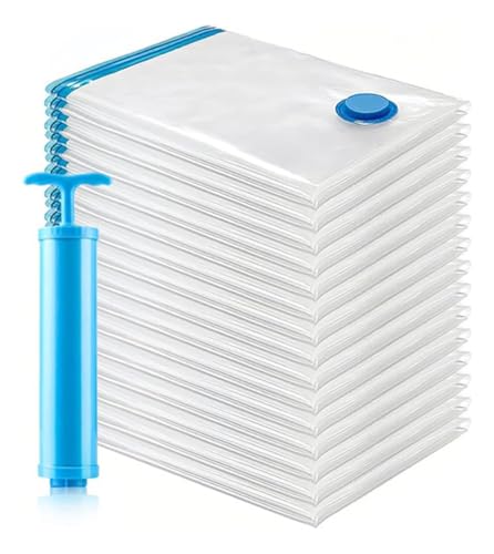 Kit com 10 Sacos a Vácuo + Bomba - Sacos Organizadores para Mala,...