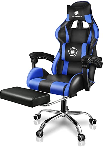 LUCKRACER Silla Gaming Escritorio con Reposapiés Oficina...