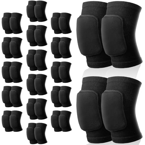 Image of Simgoing 18 Pcs Volleyball Knee Pads for Dancers, Cheerleaders, Breathable Knee Pads for Men Women Kids Knees Protective, Knees Brace for Volleyball Dance Tennis Workout Climbing(L,Black)