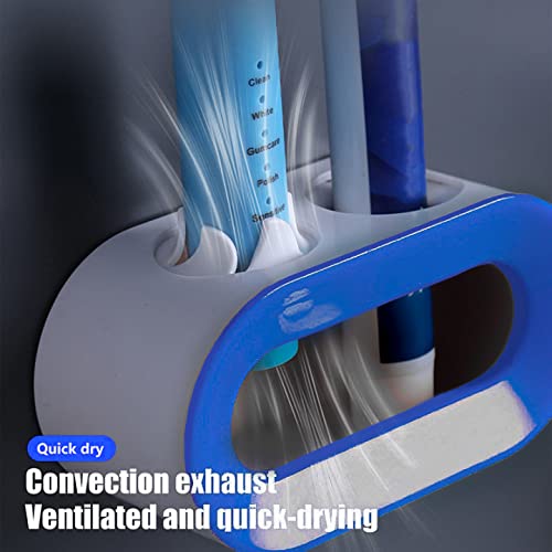 Porta Spazzolino Elettrico Da Muro 2 Pezzi - Con Fessura Ricarica - Adesivo Forte - Nero E Grigio - Foto 5