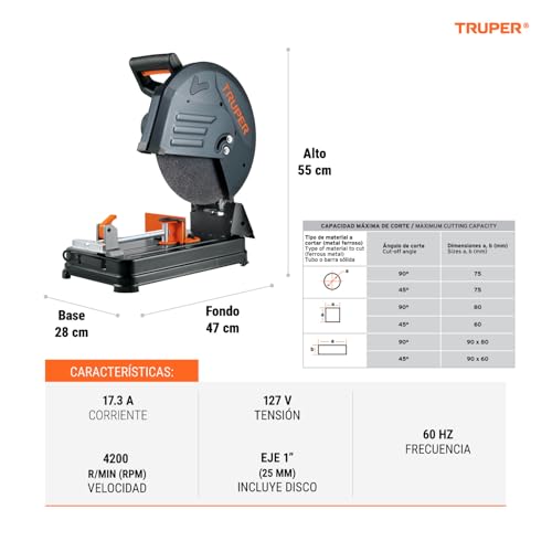 Cortadora de metal Marca TRUPER (2)