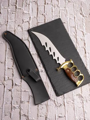Image of Utility Long Knife with Protective Cover 250 | Premium Stainless Steel Black Knife for Kitchen Utility, Fruits, Vegetables, Meat
