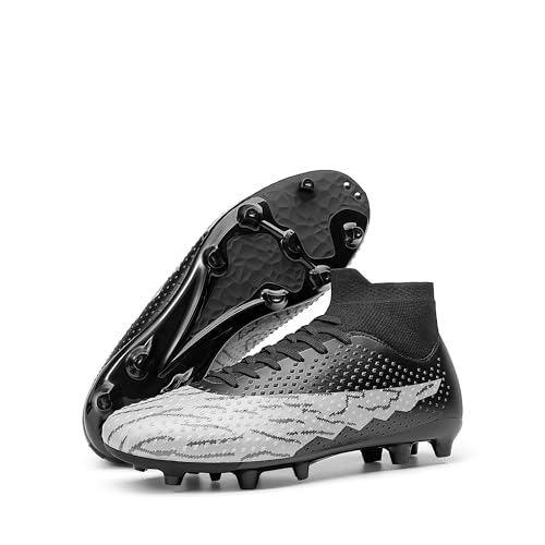 DREAM PAIRS Men's Firm Ground Soccer Cleats High-top Football Cleats FG/AG Professional Training Outdoor Lightweight Soccer Shoes