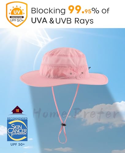 Image of Home Prefer UPF 50+ Men's Sun Hat Wide Brim Bucket Hat UV Protection Hat for Mens Womens Beach Safari Gardening Golf Fishing