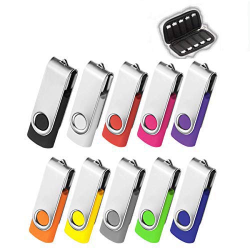 ARETOP 32GB Flash Drive 10 Pack, USB Flash Stick with Easy-Storage Bag Pen