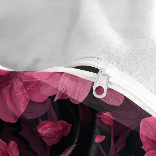 Housse de couette fleur sanglante 140x200 parure de lit imprimé 3D microfibre ado - 8