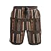 Linomo Pantalones cortos de natación para hombre, estilo vintage, estantería para libros, bañadores, pantalones cortos de playa, secado rápido, tabla de surf para hombres, multicolor, L