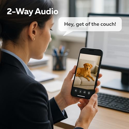 CALEX Caméra de Sécurité Intelligente, Caméra IP WiFi 2K avec Commande Via App, Vision Nocturne et Audio Bidirectionnel, pour Intérieur, Pack de 2 – Image 6