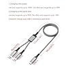 4FT 2 in 1 100W USB C to Dual Type c Fast Charging Cable,iPhone 15 USB C to Double Type c Cable for MacBook Pro/Air,iPad Pro/Air,iPhone 15 Plus/15 Pro Max,Samsung Galaxy S24/S23/S22/S21,Moto,Switch