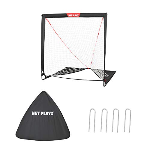 image for NET PLAYZ 4 x 4 x 4 Feet Lacrosse Goal Fast Install, Fiberglass Frme, 