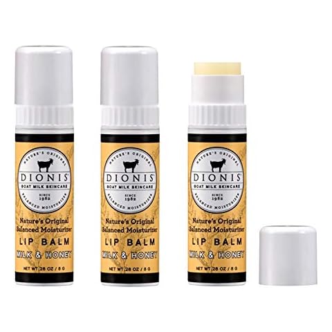 Dionis Goat Milk Lip Balm 3 Piece Set - Milk and Honey Cover