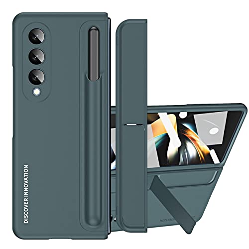 Coque Samsung Galaxy Z Fold 4 5G avec fente stylet et verre intégré vert