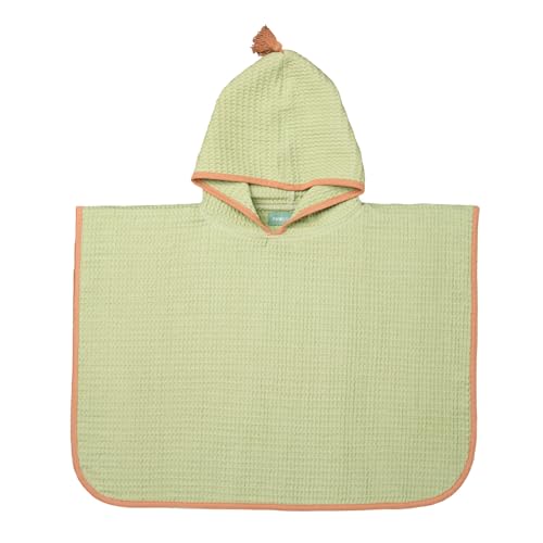 molis&co. Poncho de Baño para Niños de 1-2 años. Green Splash. Toalla con Capucha para Playa. Bata de baño para niño Ligera y Compacta.