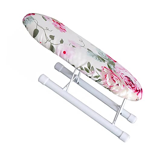 JEWEDECO Folding Small Tabletop Ironing Board with U-Shaped Panel Lightweight Portable Ironing Rack for Sleeves Collars and Cuffs Home Travel 10.24X4.33X3.15In